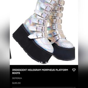 Demonia Iridescent Platform Boots